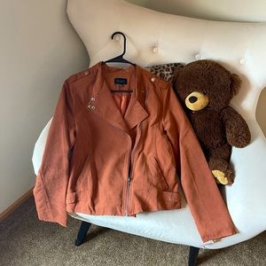 Rust moto jacket medium